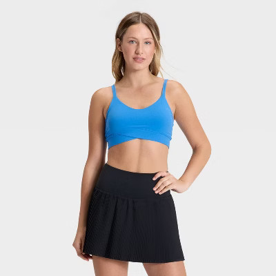 Women's Low Support Crossover Sports Bra - JoyLab™ Vibrant Blue XXL | Target