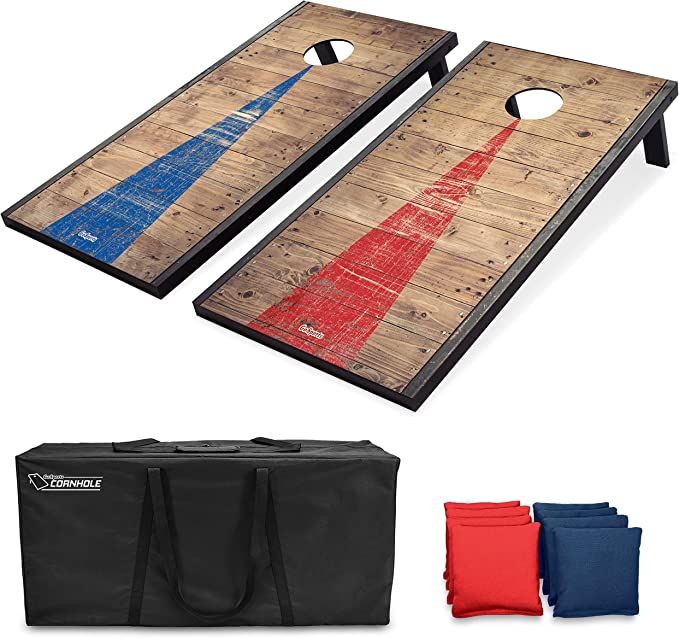 GoSports Classic Cornhole Set – Includes 8 Bean Bags, Travel Case and Game Rules (Choice of Sty... | Amazon (US)