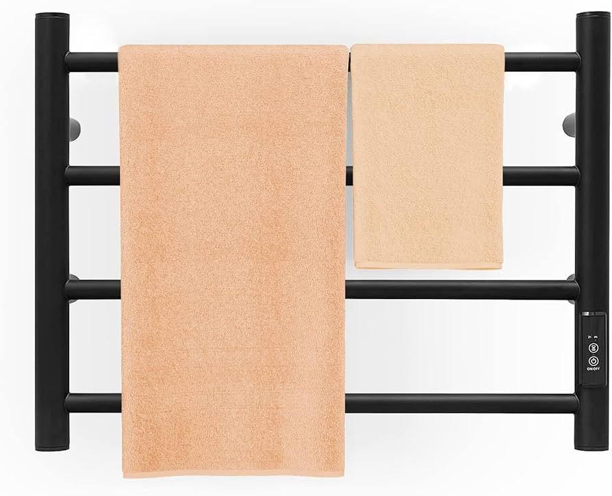 MOBIDER Towel Warmer for Bathroom, Heated Towel Rack with Timer, Towel Heater with Wall Mounted Plug | Amazon (US)