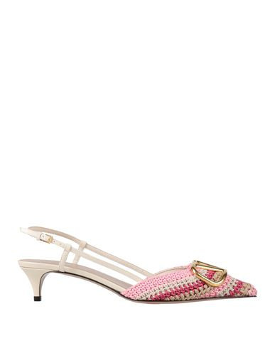 Valentino Garavani Woman Pumps Pink Size 5 Textile fibers, Leather | YOOX (US)