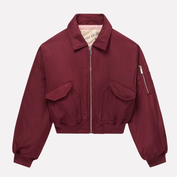 Scarlet & Sam CAPSULE BOMBER - plum | Poshmark