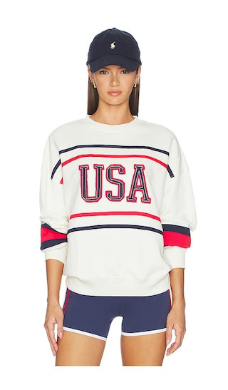 Devyn Oversized Sweatshirt in Firework Colorblock | Revolve Clothing (Global)