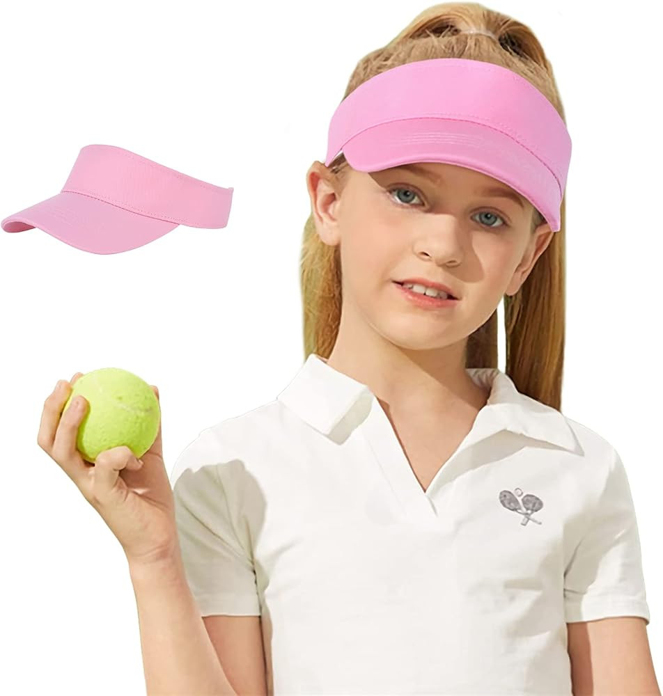 Kids Visor Sun Hat | UPF 50+ Adjustable Sports Cap for Girls & Boys | High Ponytail Tennis Golf B... | Amazon (US)