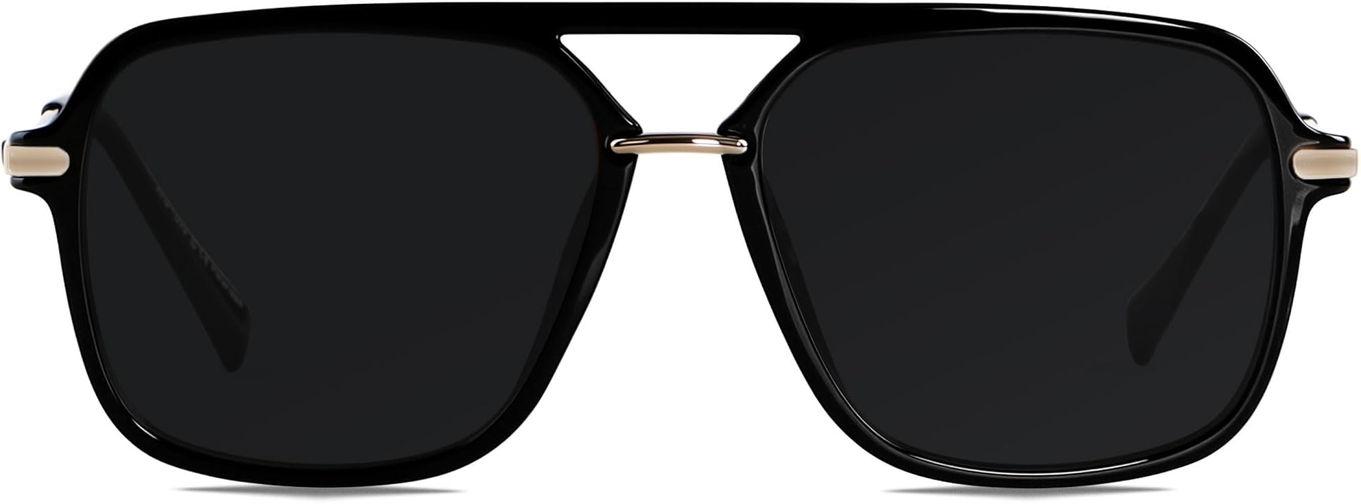 ANDWOOD Retro Square Sunglasses for Women Men Polarized Trendy Aviator 90s Pilot Shades | Amazon (US)