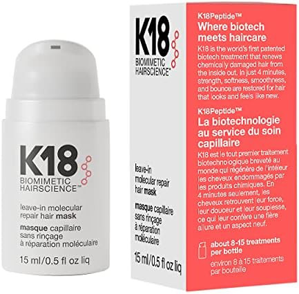 K18 Leave-In Repair Hair Mask Treatment to Repair Dry or Damaged Hair - 4 Minutes to Reverse Hair... | Amazon (US)