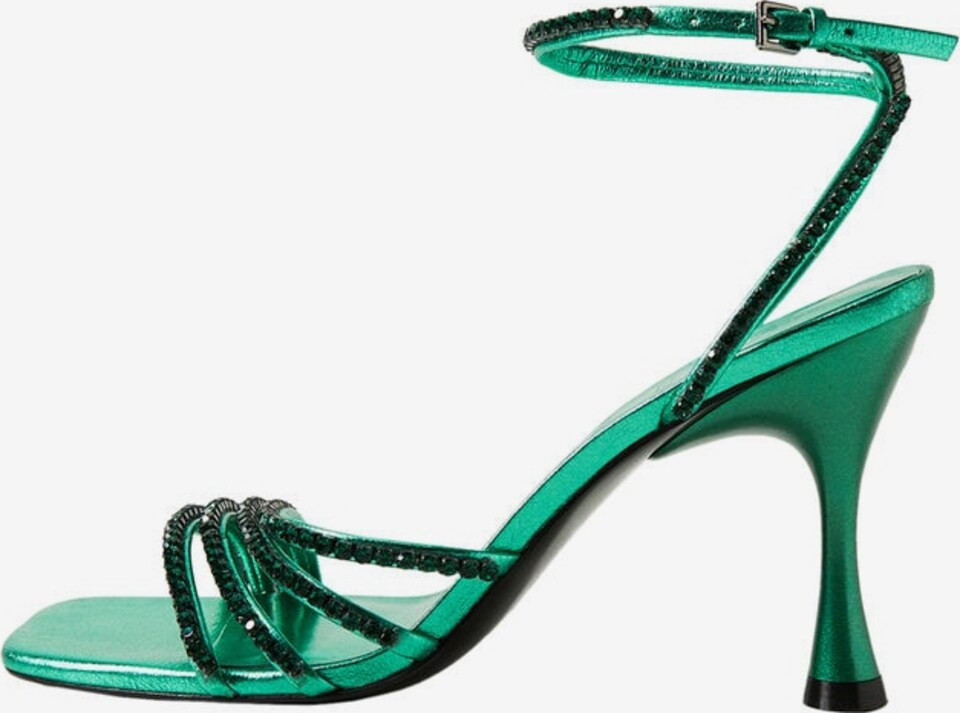 MANGO Sandale in Smaragd | ABOUT YOU (DE)