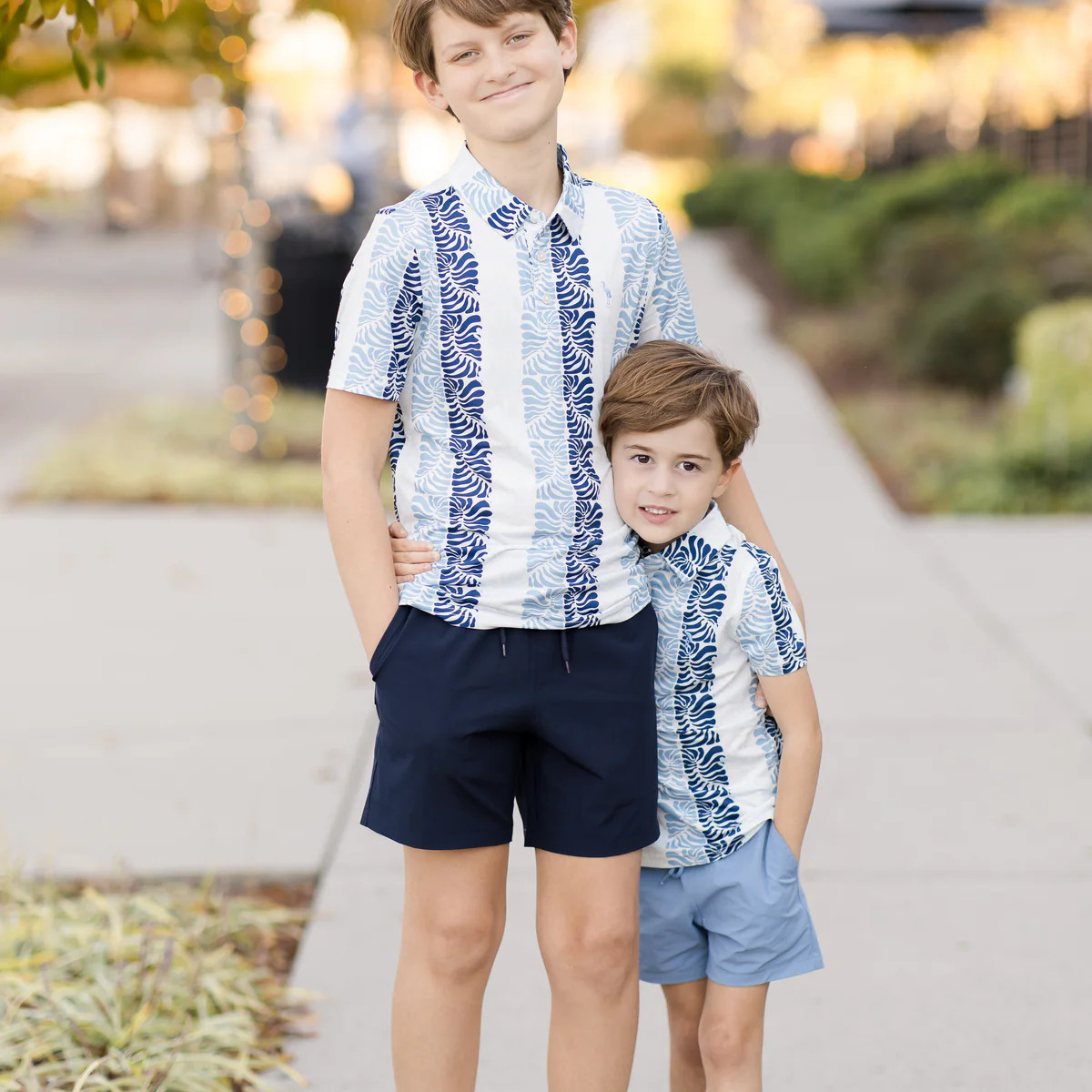 Boys Performance Polo | Coastline Leaf | The Coastal Crane