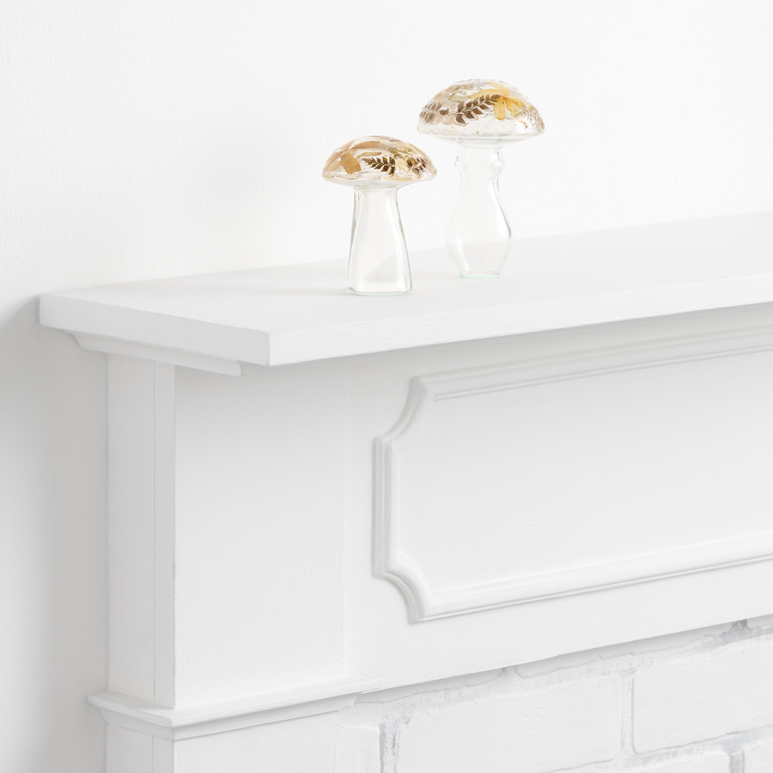 Handblown Glass Pressed Flower Mushroom Decor | World Market