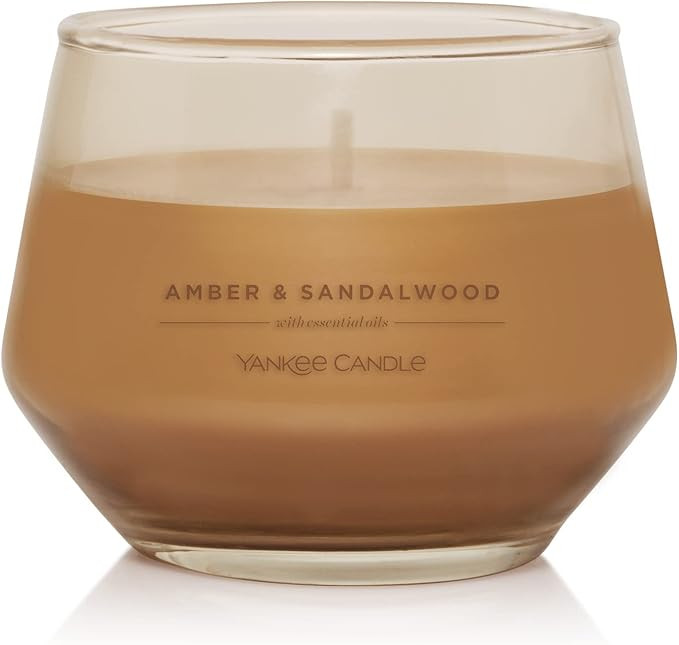 Yankee Candle Studio Medium Candle, Amber & Sandalwood, 10 oz | Amazon (US)
