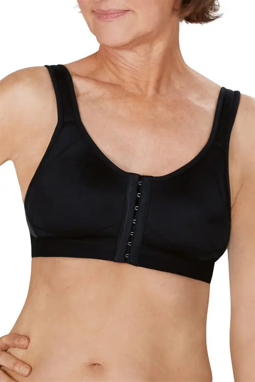 Amoena Ester Post Surgery Bra in Black/grey at Nordstrom, Size 42Dd | Nordstrom