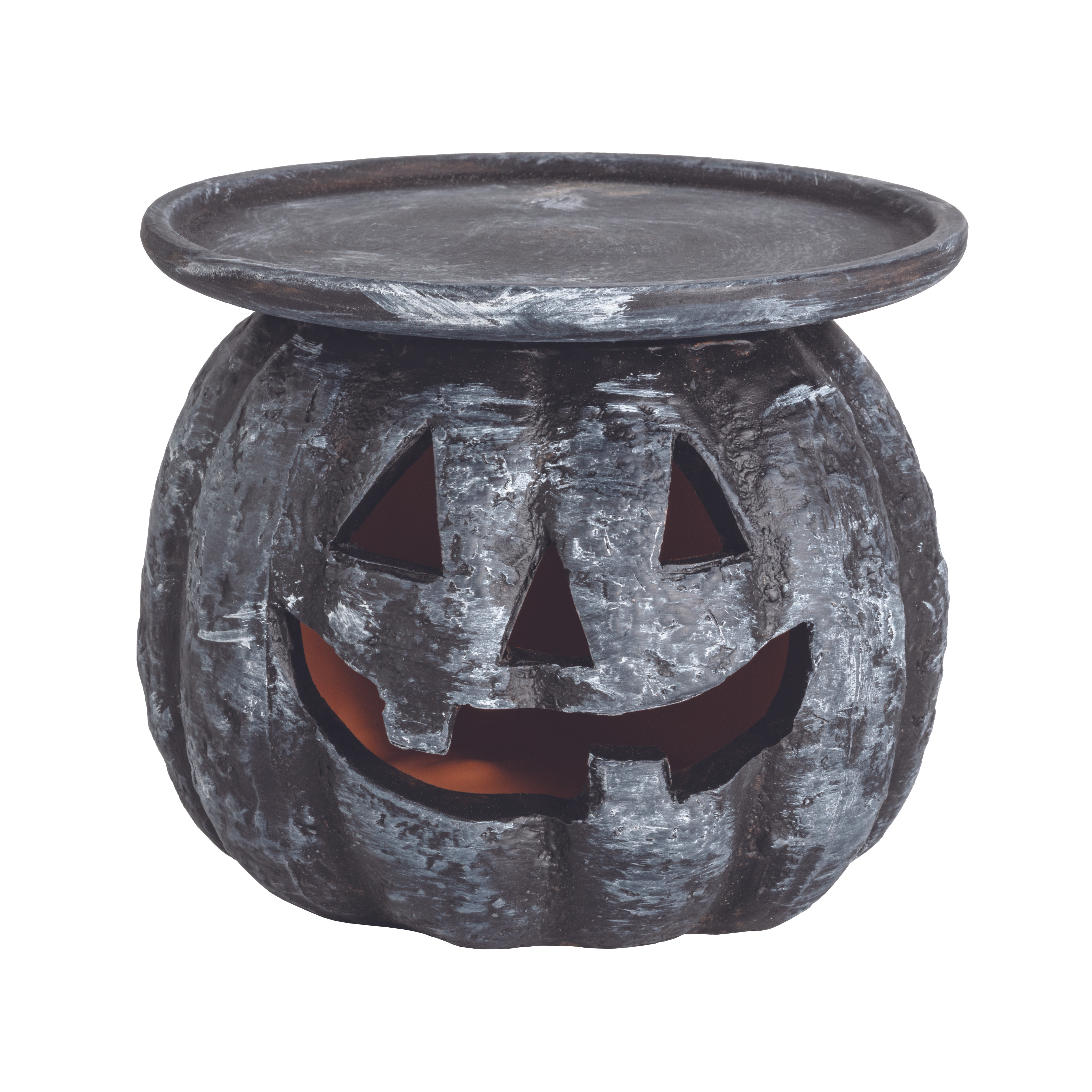 Terra Jack-O-Lantern Pillar Holder | Mud Pie