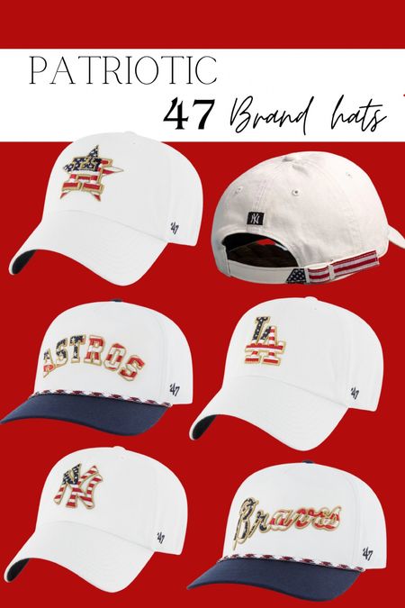 New 47 brand patriotic hats! Astros hat. Astros ball cap. LA dodgers hat. Baseball cap. Yankees hat: Braves hat. Ball caps. 

#LTKSeasonal #LTKFind #LTKunder50