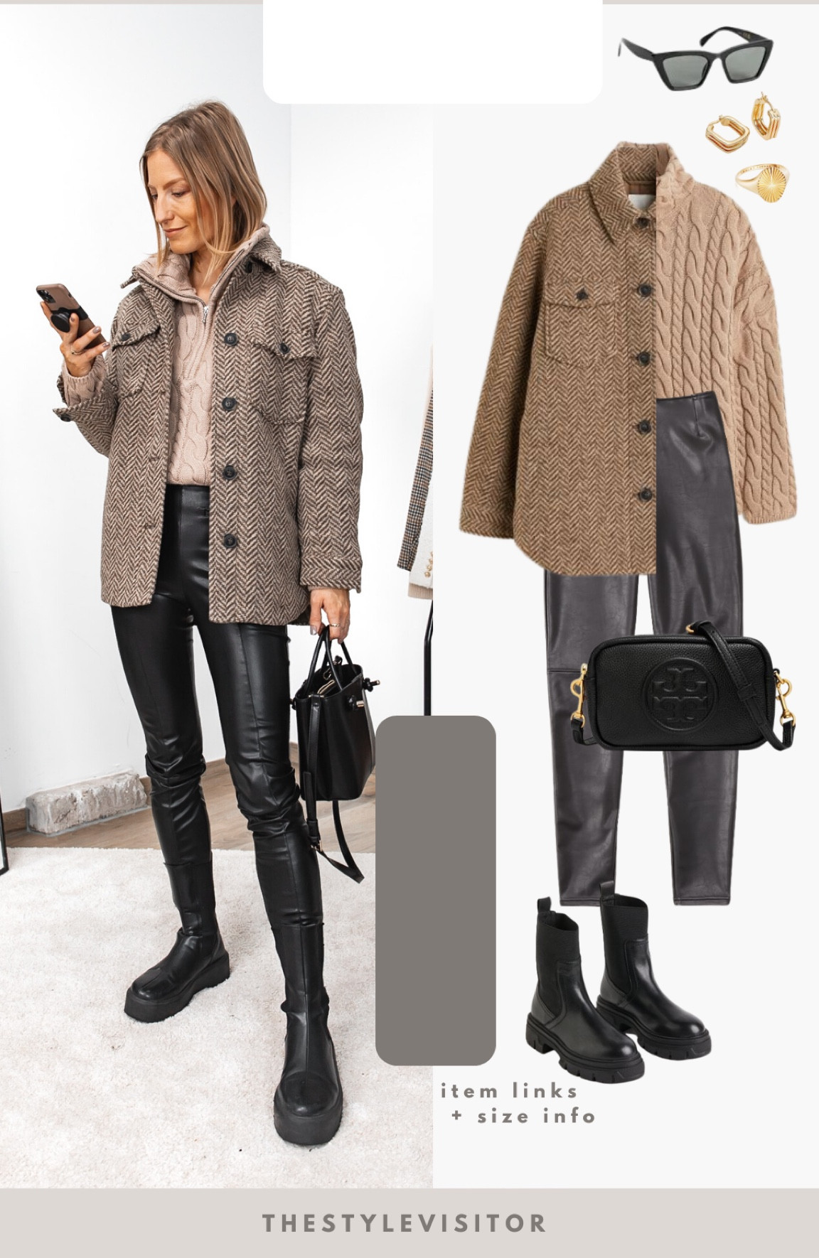 Another faux leather laid back autumn outfit. The zip cable knit sweater is also available in beige but this color is nice with other brown tones. Shacket is actually tts. I’m wearing xs but could’ve worn an s when wearing a medium thick sweater like this. Read the size guide/size reviews to pick the right size.

Leave a 🖤 if you want to see more casual autumn outfits like this 

#autumn #casual #look #outfit #fauxleather #legging #knit #sweater #shacket #casualoutfit 

#LTKSeasonal #LTKeurope #LTKstyletip