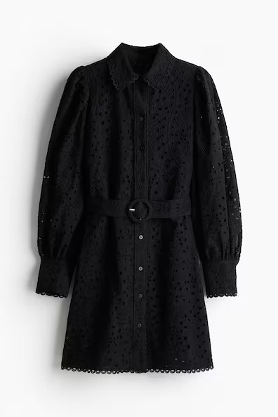 H & M - Broderie anglaise shirt dress - Bleu | H&M (FR, IT, ES, PT, BE)