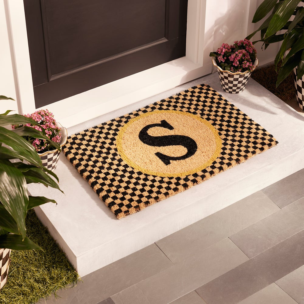 Monogrammed "S" Entrance Mat | MacKenzie-Childs