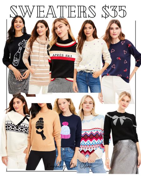 Sweaters are on sale $35 and under! 
TTS - I wear a small in this brand 
Loft sweaters 
Holiday sweaters 


#LTKSeasonal #LTKHoliday #LTKsalealert