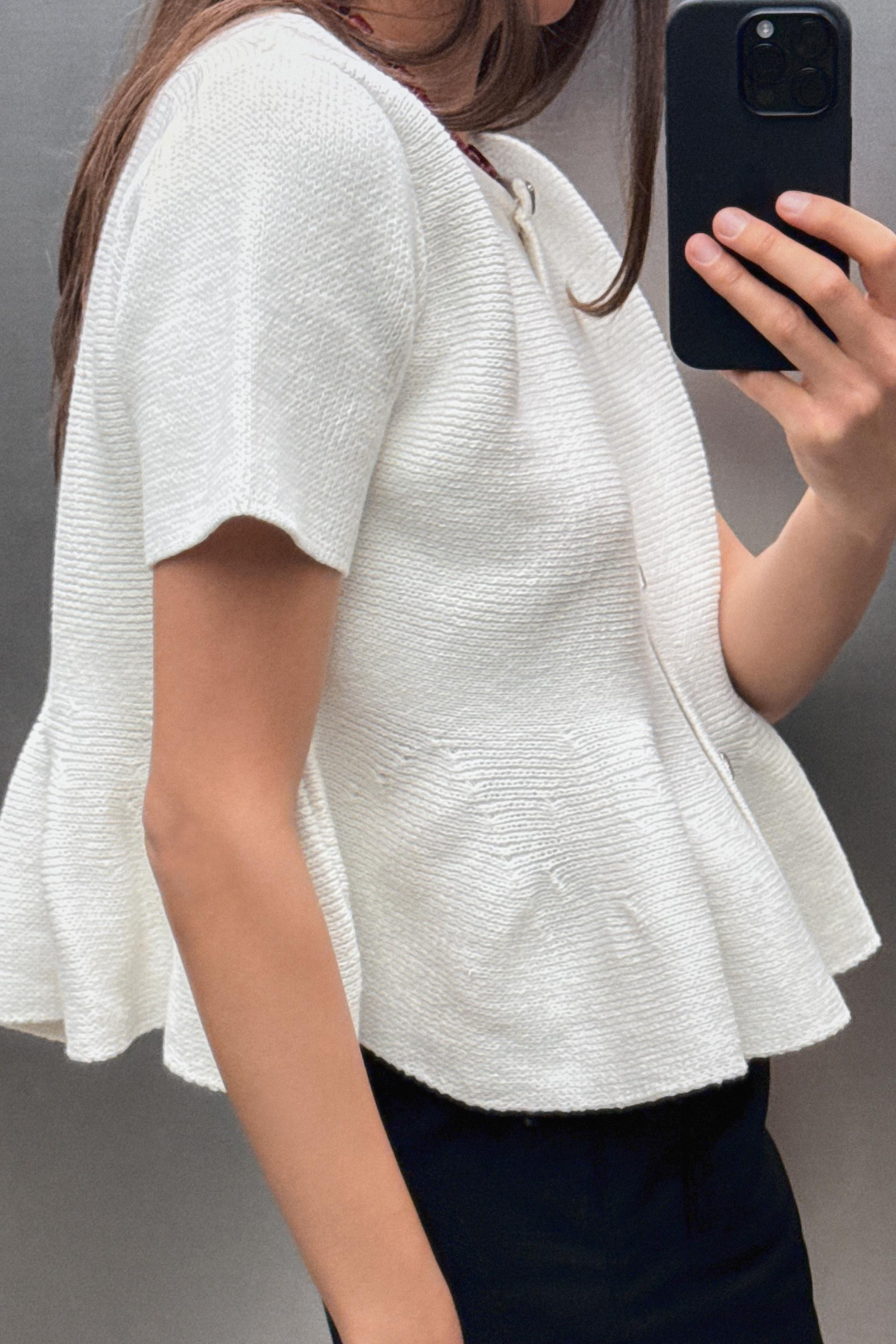 PEPLUM KNIT JACKET | Zara US