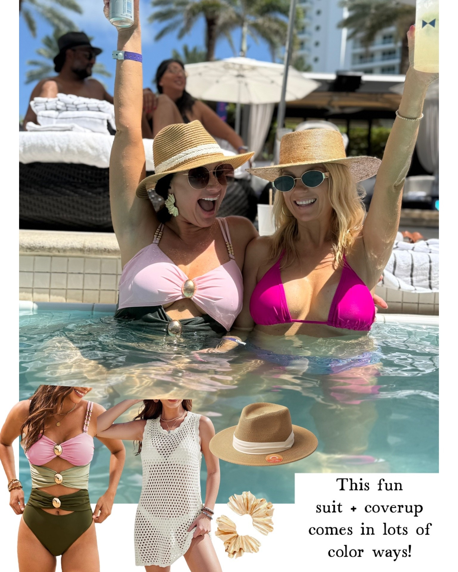 Wearing a medium in this fun suit that comes in lots of color ways! Also love this mesh coverup!
.


#LTKFindsUnder50 #LTKSwim #LTKStyleTip