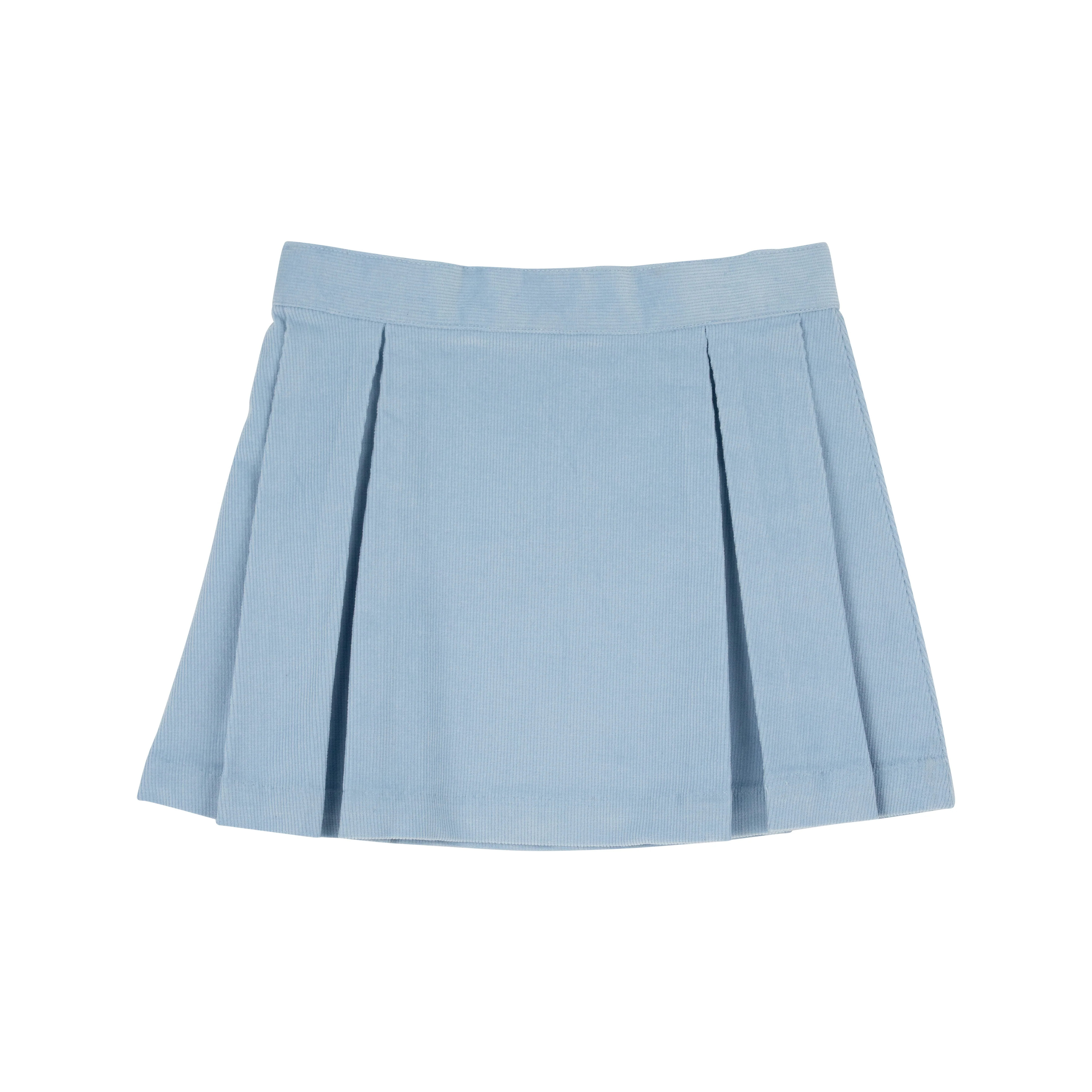 Parson Pleated Skirt (Corduroy) - Barrington Blue | The Beaufort Bonnet Company