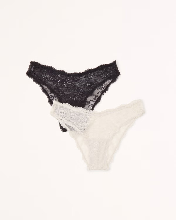 2-Pack Cheeky Lace and Satin Undies | Abercrombie & Fitch (US)