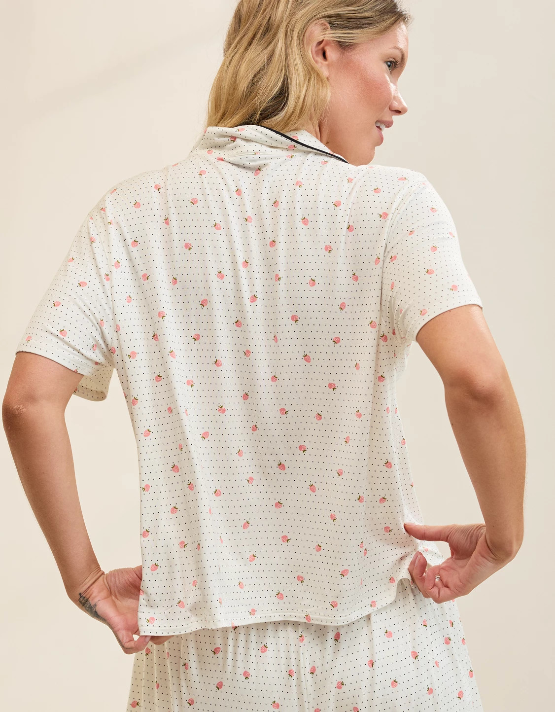 Aerie Real Soft® Short Sleeve Pajama Shirt | American Eagle Outfitters (US & CA)