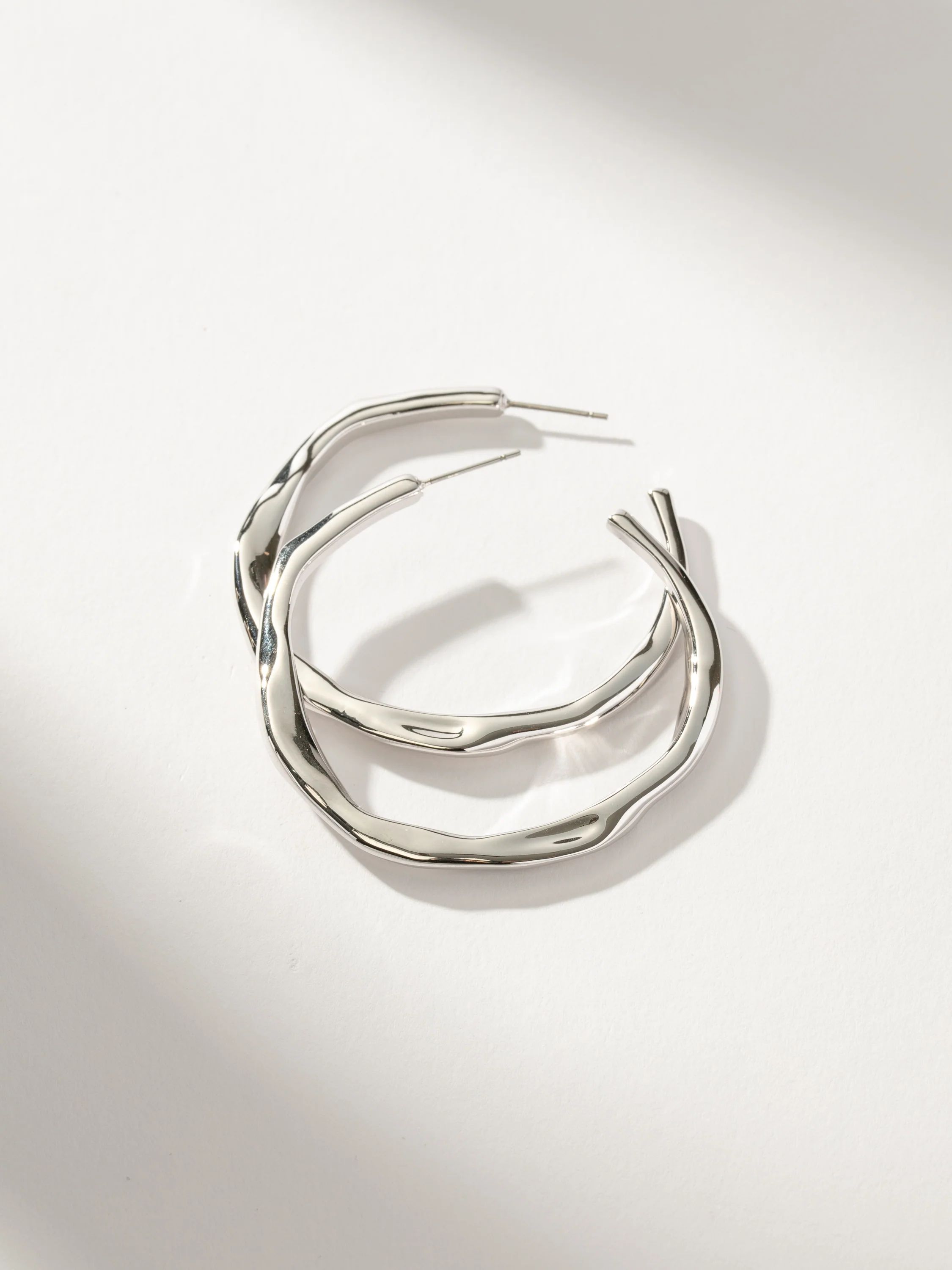 Wavy Hoop Earrings | Uncommon James