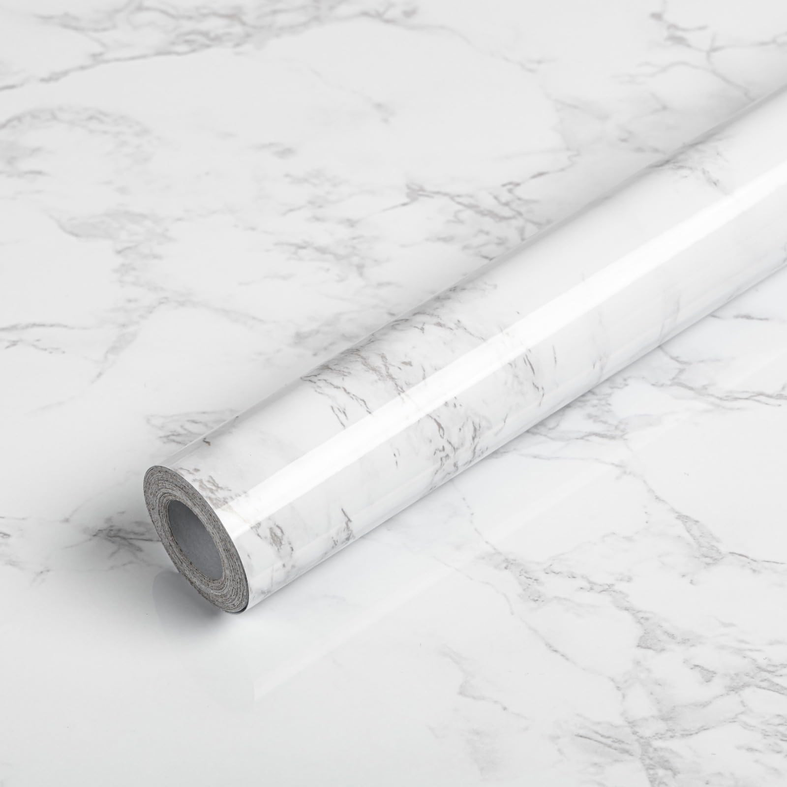 Abyssaly Marble Contact Paper for Countertops, White Gray Faux Marble Wallpaper Peel and Stick, S... | Amazon (US)