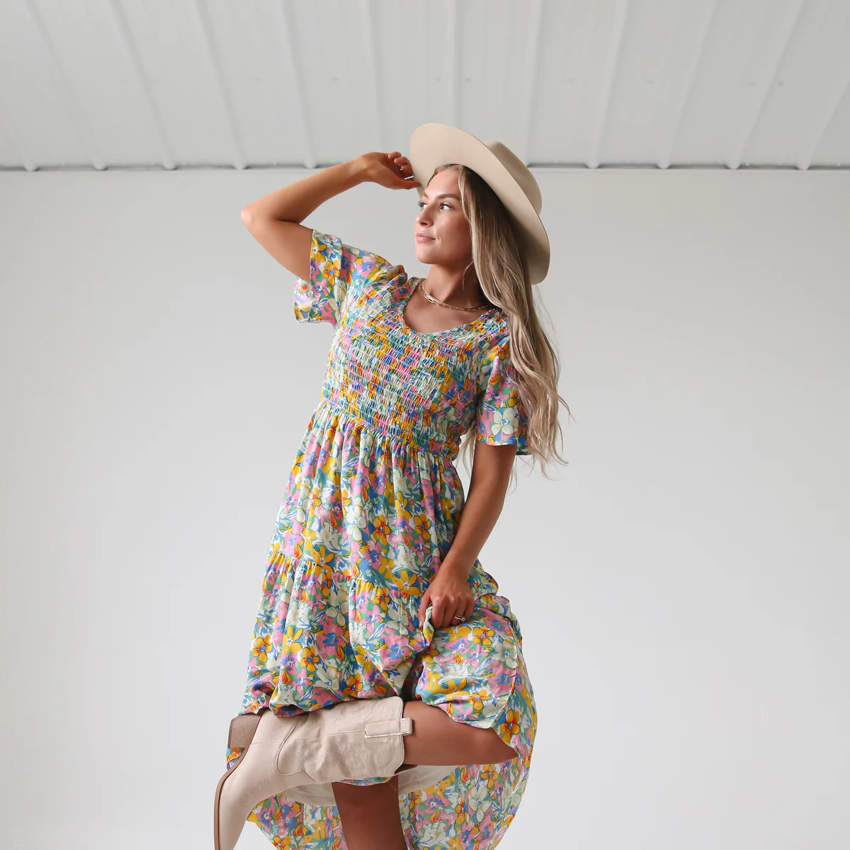 Tayla Dress in Cotton Candy | FEHRNVI