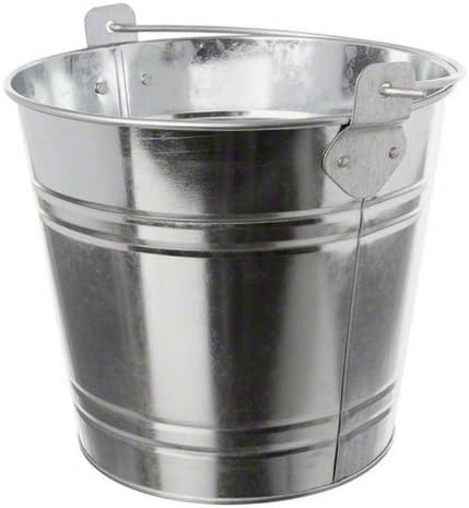 American Metalcraft PTUB87 Natural Galvanized Steel Pail with Handle, 1.16-Gallon, 8" Diameter, S... | Amazon (US)