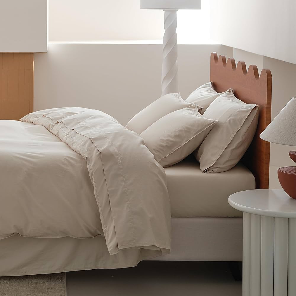 100% Organic Cotton Sheet Set Queen- 300 TC Luxury Sateen Weave, GOTS Certified Long Staple Cotto... | Amazon (US)