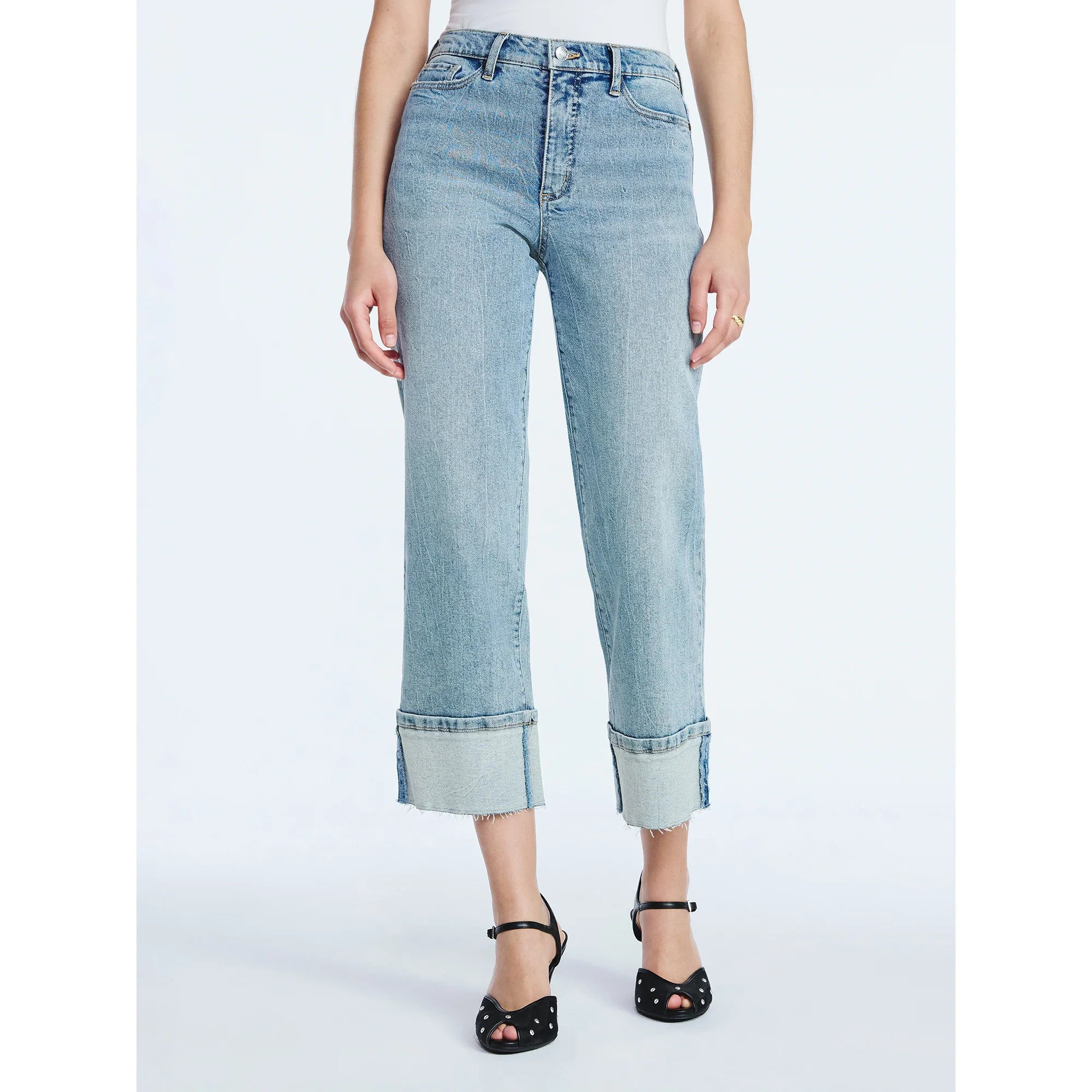 Scoop Women's and Women's Plus Benton Cuffed Ankle Jeans, 25", 27", and 29" Inseams, Sizes 0-26W | Walmart (US)