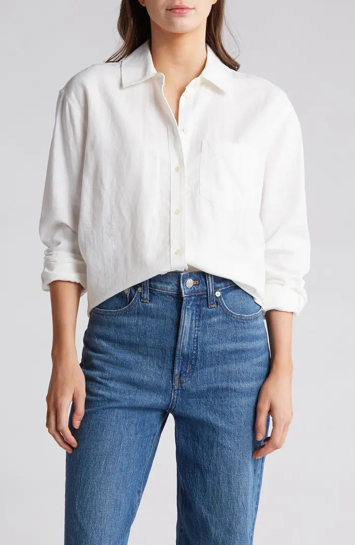 Linen Blend Boy Shirt | Nordstrom Rack