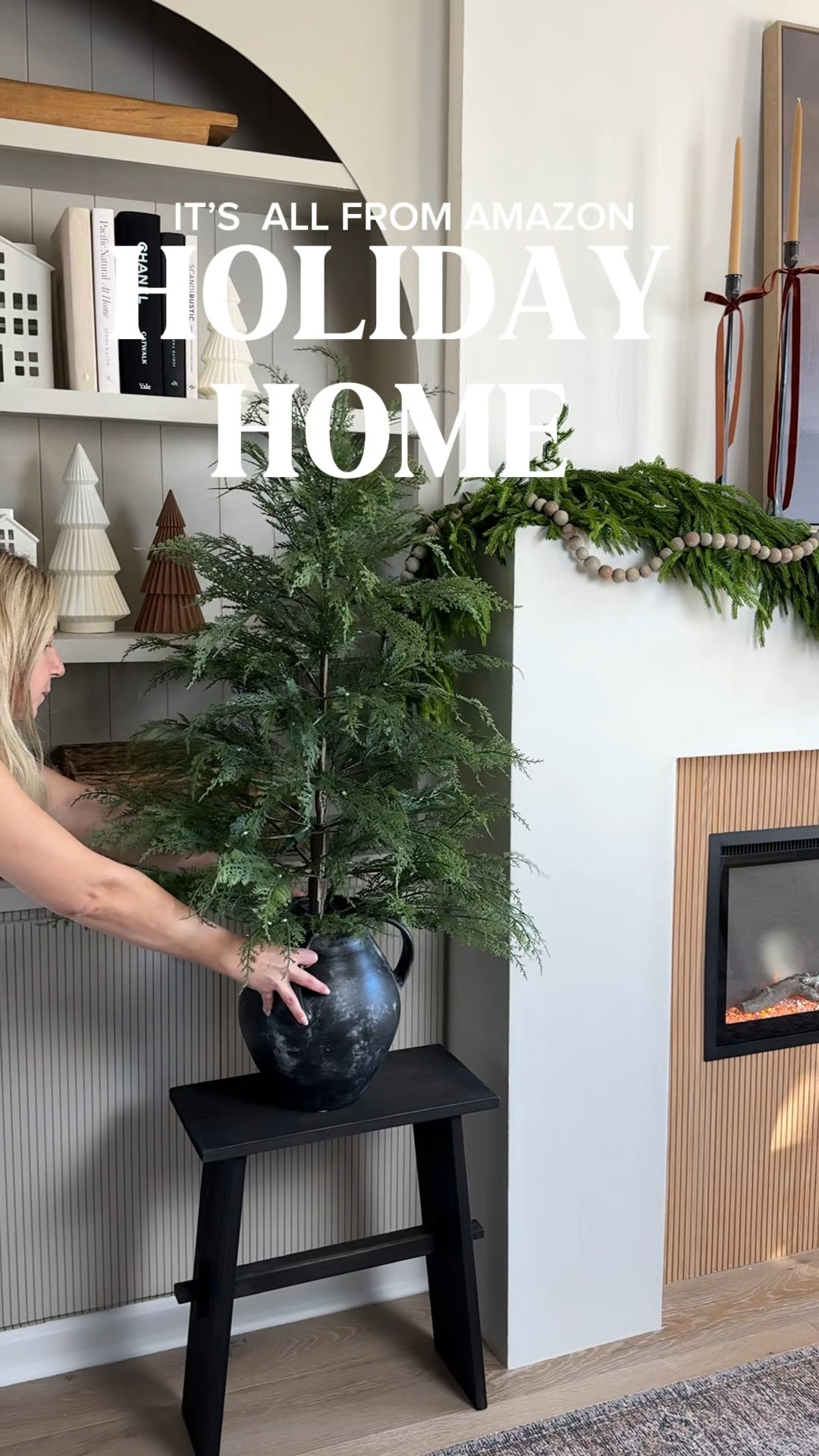 Christmas decor, Christmas tree, garland, wreath, Christmas ornaments, candles, ribbon, bells, 

#LTKHoliday #LTKSeasonal #LTKWatchNow