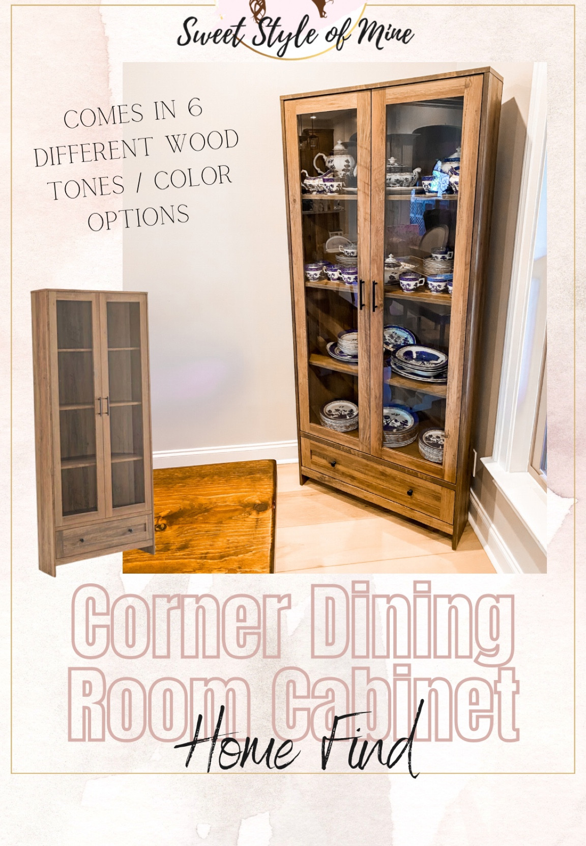 Our new dining room cabinet ❤️

Looked for a corner one with glass to display my china for months and finally came across this one 🥳🫶 So pretty and comes in a ton of colors!

#LTKhome #LTKfamily #LTKFind