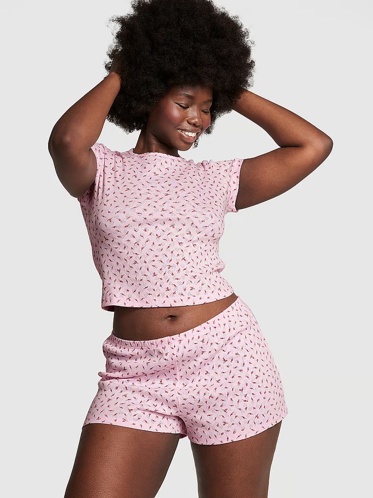 Cotton Heart Pointelle Short Pajama Set | Victoria's Secret (US / CA )
