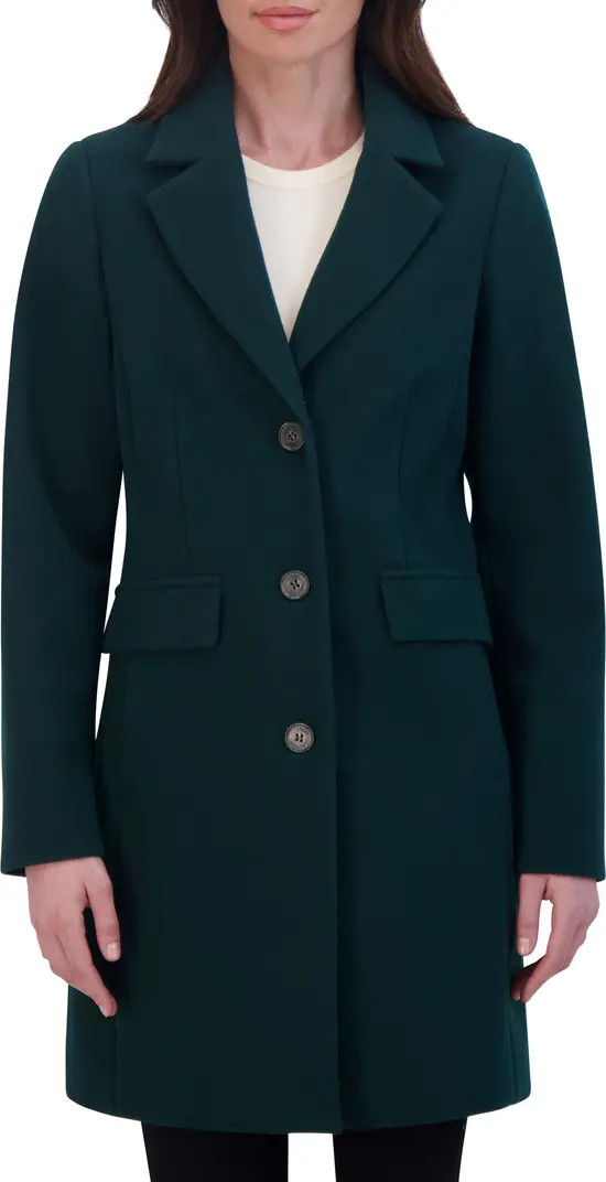 Water Resistant Notch Lapel Coat | Nordstrom Rack