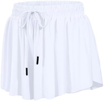 HASMES Girls Butterfly Shorts Teen Flowy Athletic Shorts for Running Dance Cheer 5-14Y | Amazon (US)