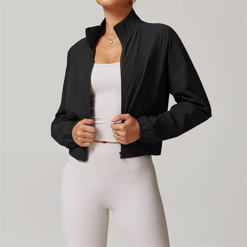 Save Big on Bulk Yoga Jacket 8945 Women Yoga Jacket Sports Coat Windproof Yoga Clothes Quick Dryi... | DHGate