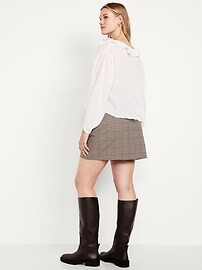 High-Waisted Wrap-Front Mini Skirt | Old Navy (US)