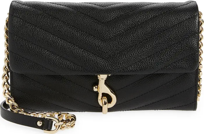 Edie Quilted Leather Wallet on a Chain | Nordstrom