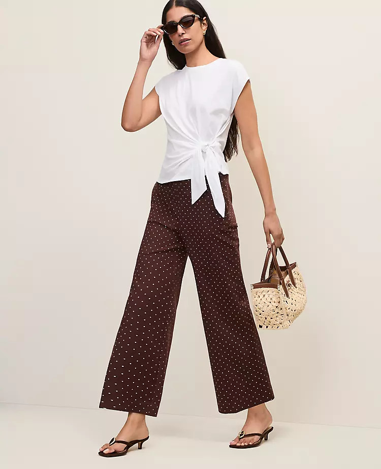 The Grace Pant in Micro Dot | Ann Taylor