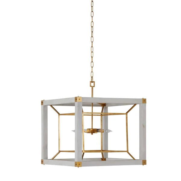Brookline 4 - Light Dimmable Lantern Square / Rectangle Chandelier | Wayfair North America