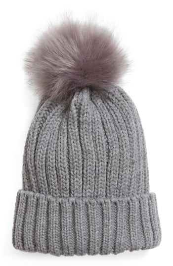 Women's Bp. Faux Fur Pompom Beanie - | Nordstrom