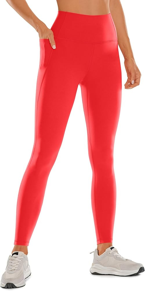 CRZ YOGA Womens Butterluxe Workout Leggings 28 Inches - High Waisted Gym Yoga Pants with Pockets ... | Amazon (US)