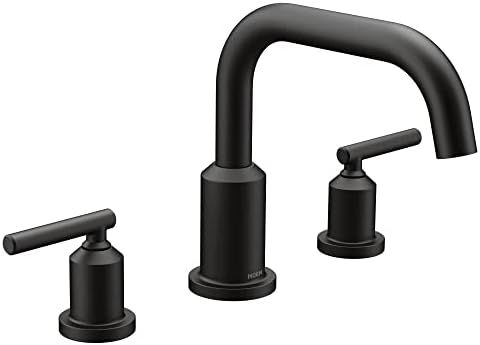 Moen T961BL Gibson Two-Handle Deck Mounted Modern Roman Tub Faucet, Valve Required, Matte Black | Amazon (US)