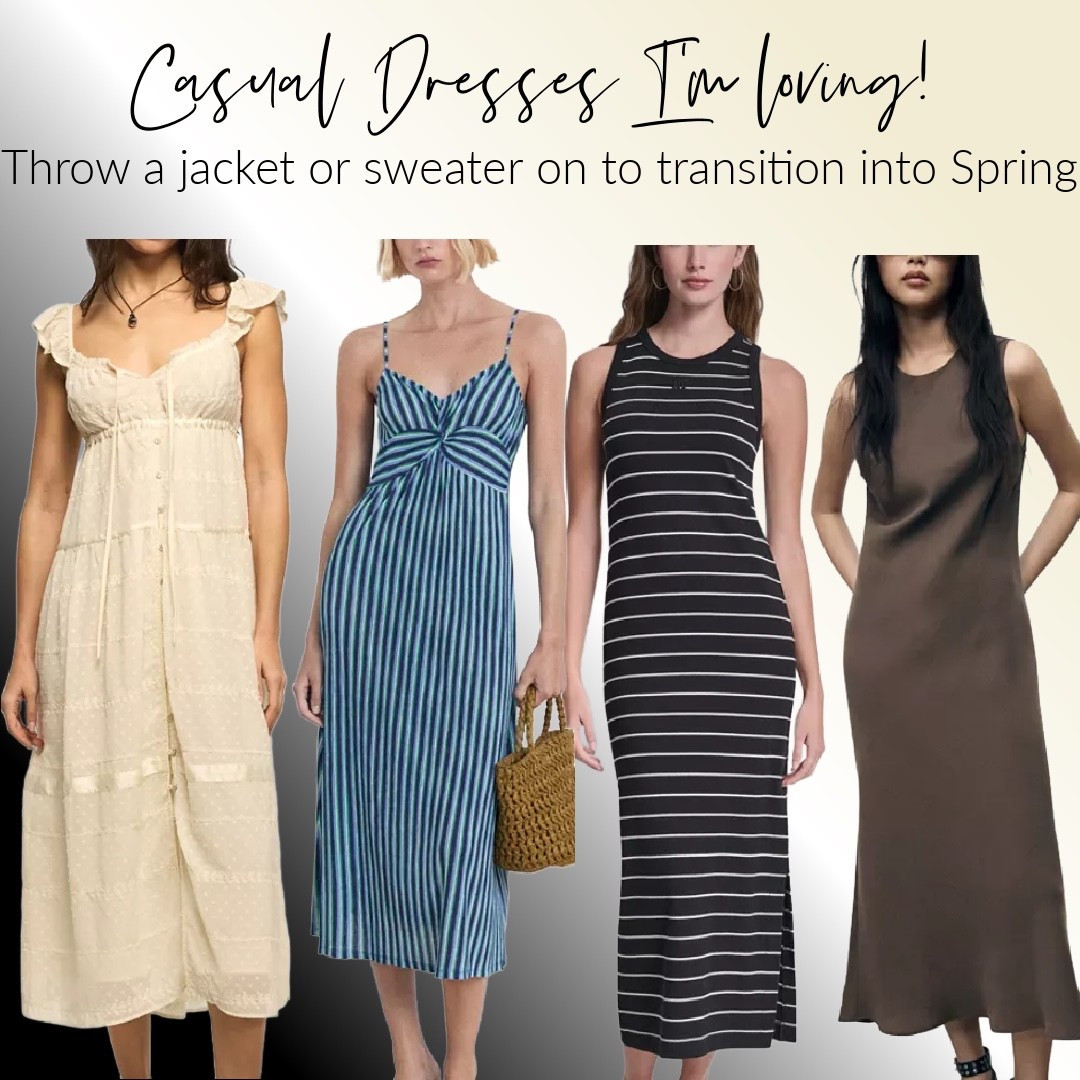 Love the simple lines of these dresses!  Perfect for travel! Add a sweater or jean jacket to transition into Spring! 

#LTKWorkwear #LTKTravel #LTKSpringSale