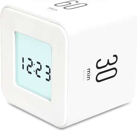 mooas Multi Cube Timer/Rotating Timer, Simple Operation, Clock & Timer (White) | Amazon (US)