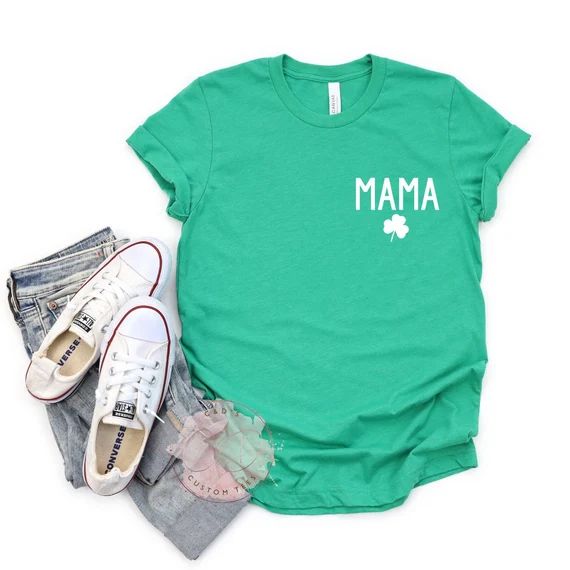 St Patrick's Day Shirt - Mama St Patricks Day Shirt - Women's Pocket St Patrick's Tee - So Lucky ... | Etsy (US)