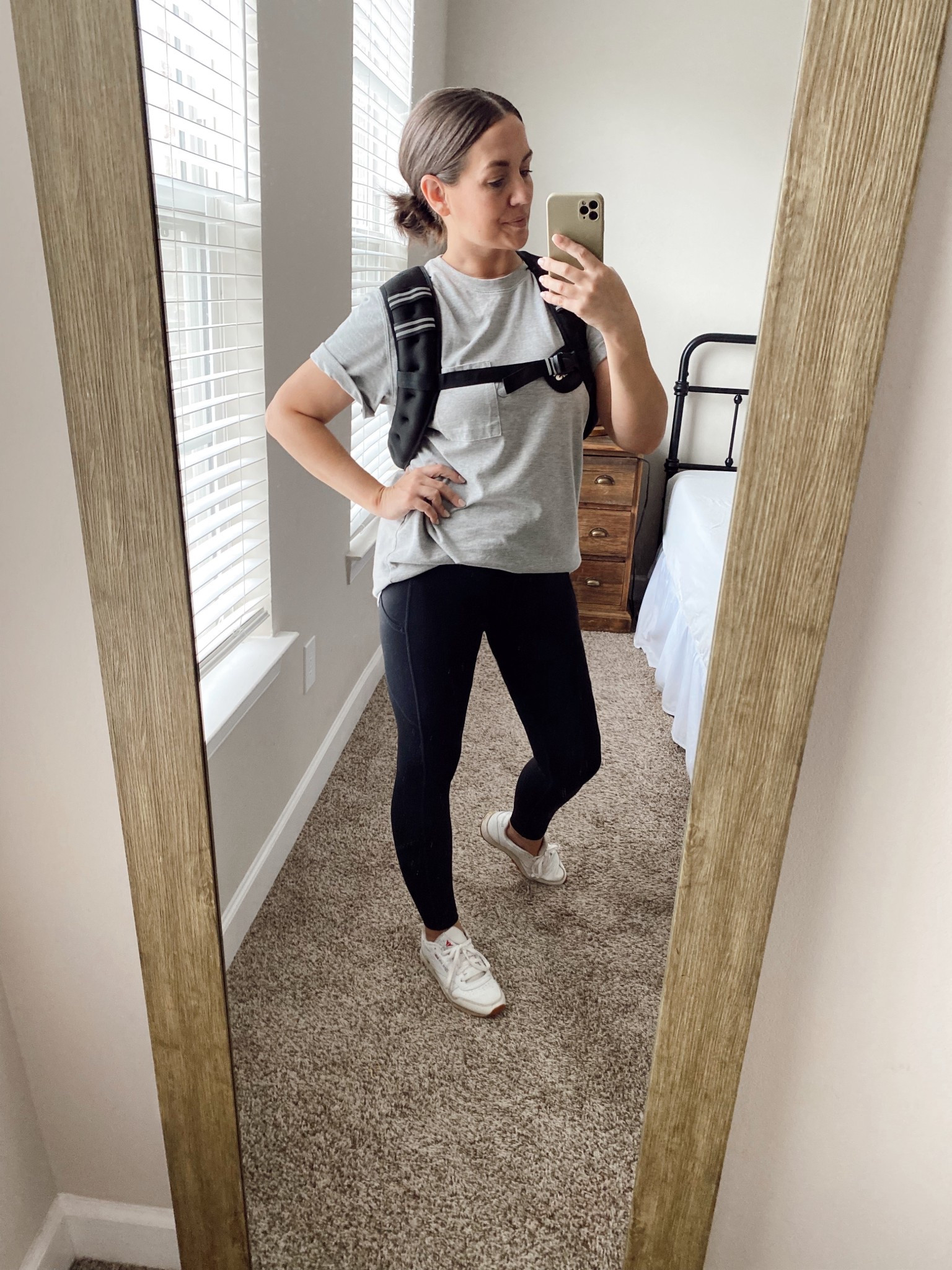 Not pictured: Oversized, four-legged walking buddy 🐶 On the hunt for just the right fanny pack to hold keys and treats. Will keep you posted!

(These leggings are worth the hype. The waist stays in place and they feel sturdy, but soft. They seem to run small so size up one! 👍)



#LTKActive #LTKOver40 #LTKFindsUnder50