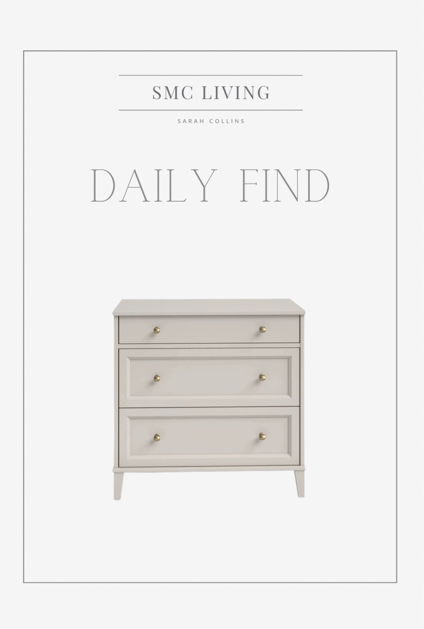 Daily find 🤩

Nightstand
Bedside table
Taupe nightstand
Off white nightstand
Small dresser
Large nightstand
Oversized nightstand 

#LTKhome